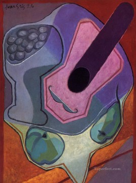 Juan Gris Painting - violin with fruit 1924 Juan Gris